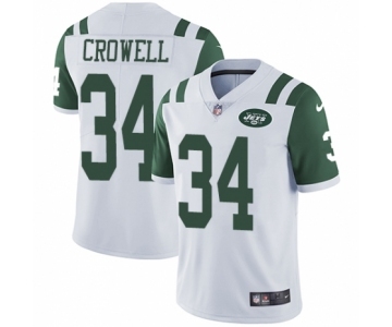 Men's Nike New York Jets #34 Isaiah Crowell White Vapor Untouchable Limited Player NFL Jersey