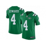 Men's Nike New York Jets #4 Lac Edwards Limited Green Rush NFL Jersey