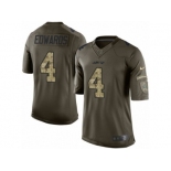 Men's Nike New York Jets #4 Lac Edwards Limited Green Salute to Service NFL Jersey