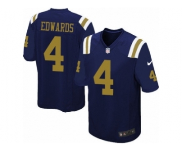 Men's Nike New York Jets #4 Lac Edwards Limited Navy Blue Alternate NFL Jersey