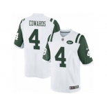 Men's Nike New York Jets #4 Lac Edwards Limited White NFL Jersey