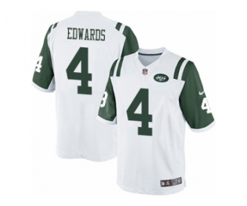 Men's Nike New York Jets #4 Lac Edwards Limited White NFL Jersey