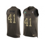 Men's Nike New York Jets #41 Buster Skrine Limited Green Salute to Service Tank Top NFL Jersey