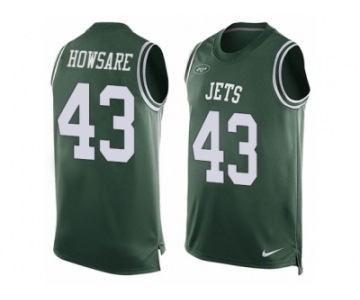 Men's Nike New York Jets #43 Julian Howsare Limited Green Player Name & Number Tank Top NFL Jersey