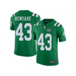 Men's Nike New York Jets #43 Julian Howsare Limited Green Rush NFL Jersey