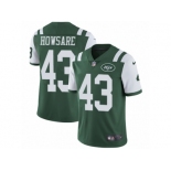 Men's Nike New York Jets #43 Julian Howsare Vapor Untouchable Limited Green Team Color NFL Jersey