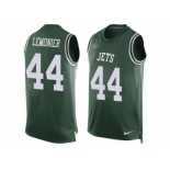 Men's Nike New York Jets #44 Corey Lemonier Limited Green Player Name & Number Tank Top NFL Jersey