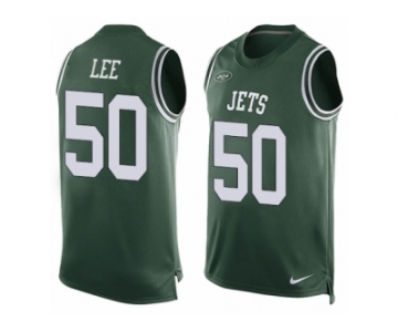 Men's Nike New York Jets #50 Darron Lee Limited Green Player Name & Number Tank Top NFL Jersey