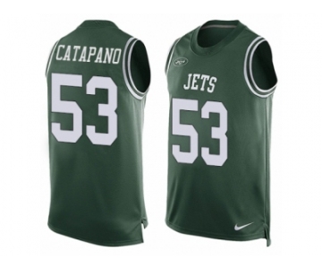 Men's Nike New York Jets #53 Mike Catapano Limited Green Player Name & Number Tank Top NFL Jersey