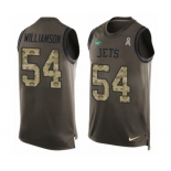 Men's Nike New York Jets #54 Avery Williamson Limited Green Salute to Service Tank Top NFL Jersey