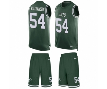 Men's Nike New York Jets #54 Avery Williamson Limited Green Tank Top Suit NFL Jersey