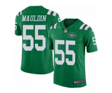 Men's Nike New York Jets #55 Lorenzo Mauldin Limited Green Rush NFL Jersey