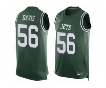 Men's Nike New York Jets #56 DeMario Davis Limited Green Player Name & Number Tank Top NFL Jersey