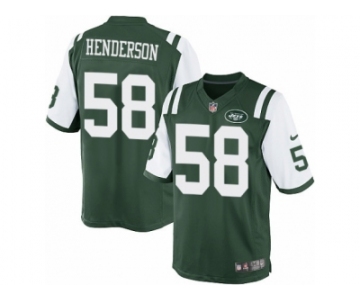 Men's Nike New York Jets #58 Erin Henderson Limited Green Team Color NFL Jersey