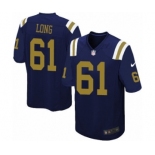 Men's Nike New York Jets #61 Spencer Long Game Navy Blue Alternate NFL Jersey