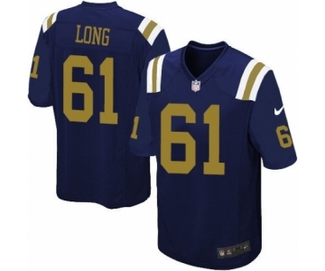 Men's Nike New York Jets #61 Spencer Long Game Navy Blue Alternate NFL Jersey