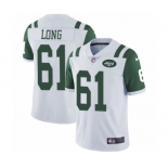 Men's Nike New York Jets #61 Spencer Long White Vapor Untouchable Limited Player NFL Jersey