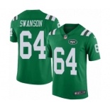 Men's Nike New York Jets #64 Travis Swanson Elite Green Rush Vapor Untouchable NFL Jersey