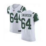 Men's Nike New York Jets #64 Travis Swanson White Vapor Untouchable Elite Player NFL Jersey