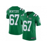 Men's Nike New York Jets #67 Brian Winters Limited Green Rush NFL Jersey