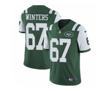 Men's Nike New York Jets #67 Brian Winters Vapor Untouchable Limited Green Team Color NFL Jersey