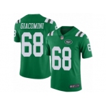 Men's Nike New York Jets #68 Breno Giacomini Limited Green Rush NFL Jersey