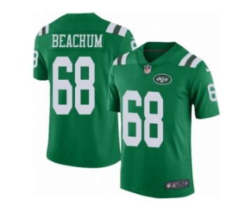 Men's Nike New York Jets #68 Kelvin Beachum Limited Green Rush NFL Jersey