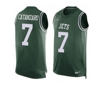 Men's Nike New York Jets #7 Chandler Catanzaro Limited Green Player Name & Number Tank Top NFL Jersey