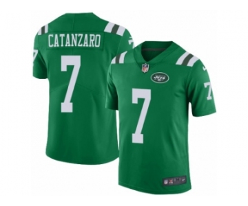 Men's Nike New York Jets #7 Chandler Catanzaro Limited Green Rush NFL Jersey