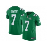 Men's Nike New York Jets #7 Geno Smith Limited Green Rush NFL Jersey