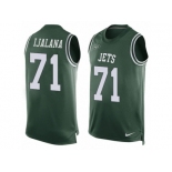 Men's Nike New York Jets #71 Ben Ijalana Limited Green Player Name & Number Tank Top NFL Jersey