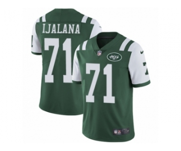 Men's Nike New York Jets #71 Ben Ijalana Vapor Untouchable Limited Green Team Color NFL Jersey