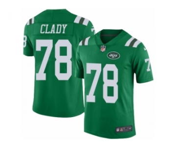 Men's Nike New York Jets #78 Ryan Clady Limited Green Rush NFL Jersey