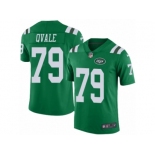 Men's Nike New York Jets #79 Brent Qvale Elite Green Rush NFL Jersey