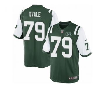 Men's Nike New York Jets #79 Brent Qvale Limited Green Team Color NFL Jersey