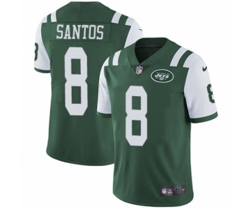 Men's Nike New York Jets #8 Cairo Santos Green Team Color Vapor Untouchable Limited Player NFL Jersey