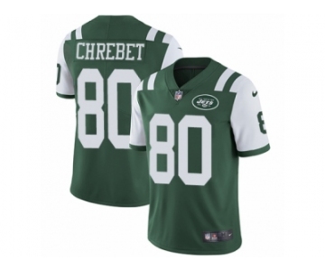 Men's Nike New York Jets #80 Wayne Chrebet Vapor Untouchable Limited Green Team Color NFL Jersey