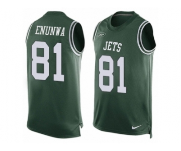 Men's Nike New York Jets #81 Quincy Enunwa Limited Green Player Name & Number Tank Top NFL Jersey