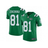 Men's Nike New York Jets #81 Quincy Enunwa Limited Green Rush NFL Jersey