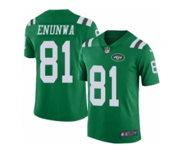 Men's Nike New York Jets #81 Quincy Enunwa Limited Green Rush NFL Jersey