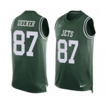 Men's Nike New York Jets #87 Eric Decker Limited Green Player Name & Number Tank Top NFL Jersey