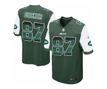 Men's Nike New York Jets #87 Eric Decker Limited Green Strobe NFL Jersey