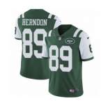 Men's Nike New York Jets #89 Chris Herndon Green Team Color Vapor Untouchable Limited Player NFL Jersey