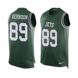 Men's Nike New York Jets #89 Chris Herndon Limited Green Player Name & Number Tank Top NFL Jersey