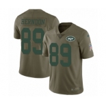 Men's Nike New York Jets #89 Chris Herndon Limited Olive 2017 Salute to Service NFL Jersey