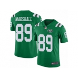 Men's Nike New York Jets #89 Jalin Marshall Elite Green Rush NFL Jersey