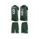 Men's Nike New York Jets #9 Bryce Petty Limited Green Tank Top Suit NFL Jersey