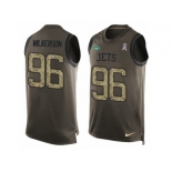 Men's Nike New York Jets #96 Muhammad Wilkerson Limited Green Salute to Service Tank Top NFL Jersey