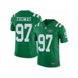 Men's Nike New York Jets #97 Lawrence Thomas Limited Green Rush NFL Jersey