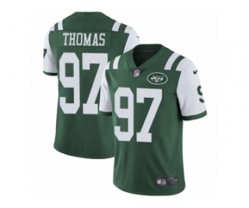 Men's Nike New York Jets #97 Lawrence Thomas Vapor Untouchable Limited Green Team Color NFL Jersey